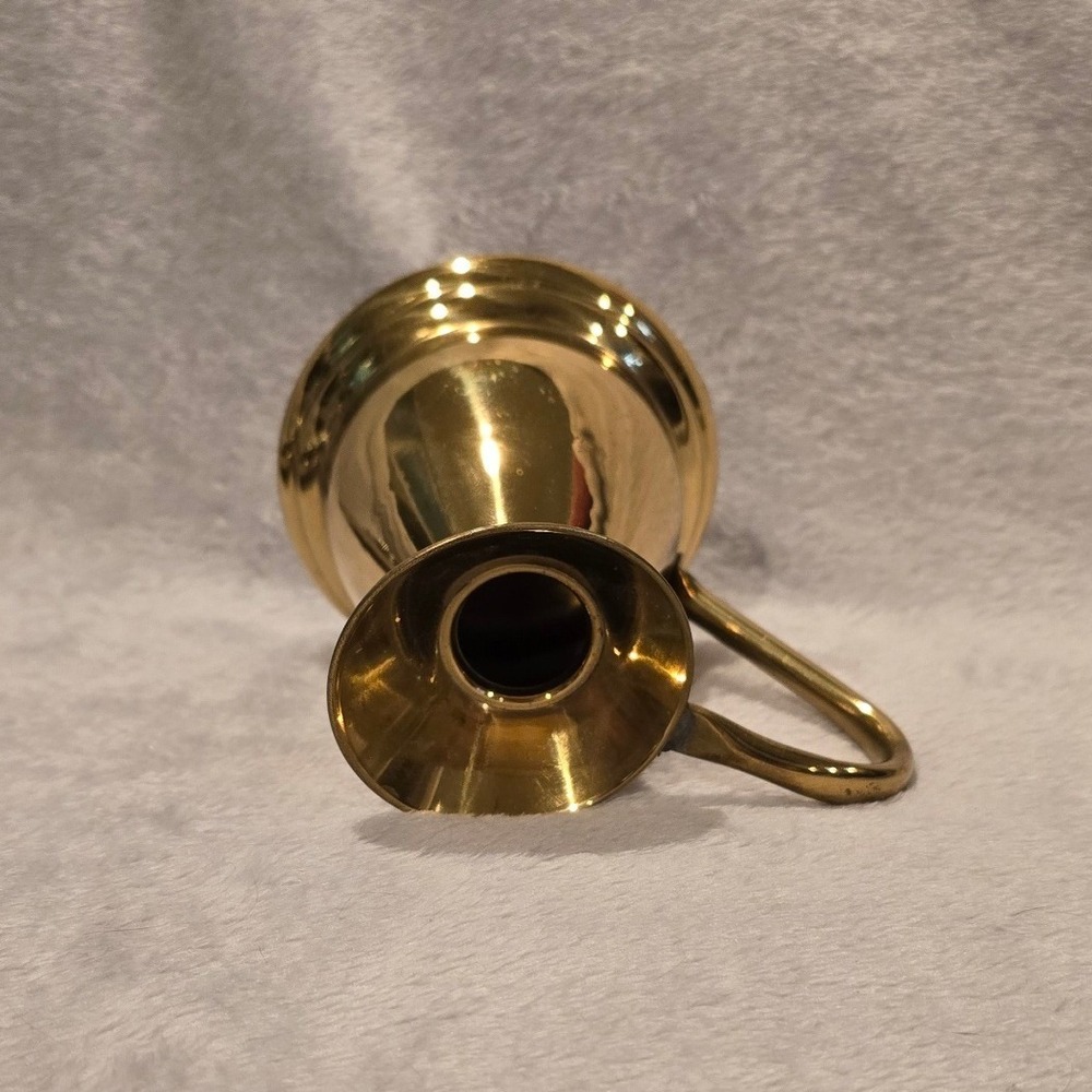 Vintage House of Global Art Solid Brass Pitcher England Decorative Gold MCM - Picture 6 of 6